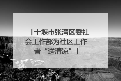 十堰市张湾区委社会工作部为社区工作者“送清凉”
