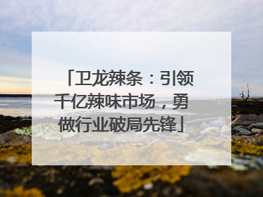 卫龙辣条：引领千亿辣味市场，勇做行业破局先锋