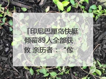 印尼巴厘岛快艇倾覆89人全部获救 亲历者：“像是乘坐了泰坦尼克号”｜封面头条