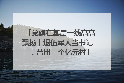 党旗在基层一线高高飘扬丨退伍军人当书记，带出一个亿元村