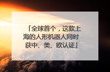 全球首个，这款上海的人形机器人同时获中、美、欧认证