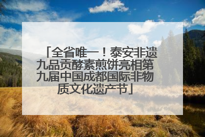 全省唯一！泰安非遗九品贡酵素煎饼亮相第九届中国成都国际非物质文化遗产节