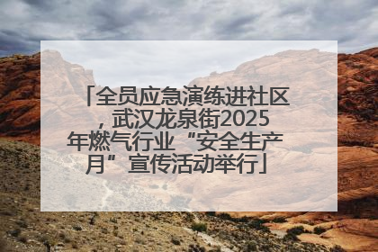 全员应急演练进社区，武汉龙泉街2025年燃气行业“安全生产月”宣传活动举行