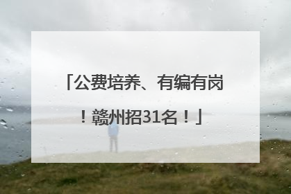 公费培养、有编有岗！赣州招31名！