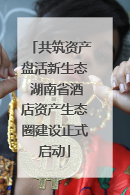共筑资产盘活新生态 湖南省酒店资产生态圈建设正式启动