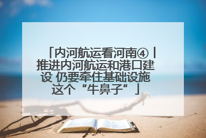 内河航运看河南④丨推进内河航运和港口建设 仍要牵住基础设施这个“牛鼻子”