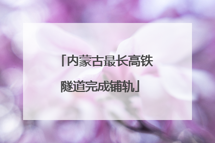 内蒙古最长高铁隧道完成铺轨