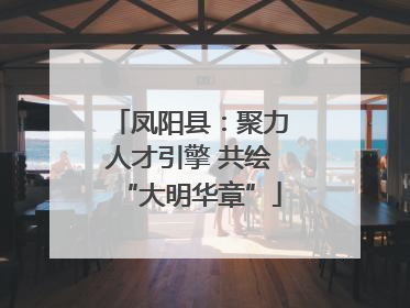 凤阳县：聚力人才引擎 共绘“大明华章”
