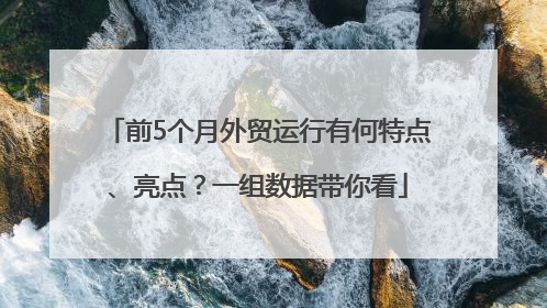 前5个月外贸运行有何特点、亮点？一组数据带你看