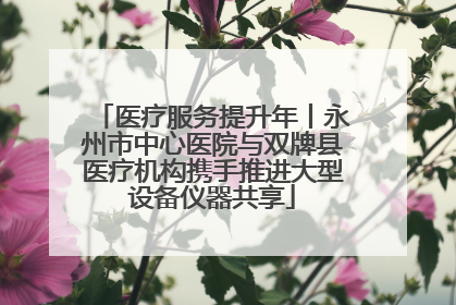 医疗服务提升年丨永州市中心医院与双牌县医疗机构携手推进大型设备仪器共享