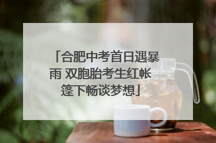 合肥中考首日遇暴雨 双胞胎考生红帐篷下畅谈梦想
