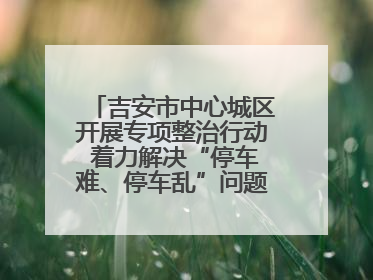 吉安市中心城区开展专项整治行动 着力解决“停车难、停车乱”问题（图）
