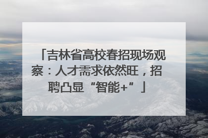 吉林省高校春招现场观察：人才需求依然旺，招聘凸显“智能+”