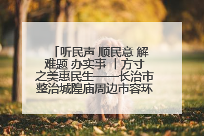 听民声 顺民意 解难题 办实事 丨方寸之美惠民生——长治市整治城隍庙周边市容环境提升城市品质