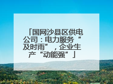 国网沙县区供电公司：电力服务“及时雨”，企业生产“动能强”