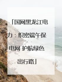 国网黑龙江电力：织密端午保电网 护航绿色出行路