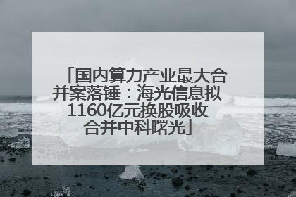 国内算力产业最大合并案落锤：海光信息拟1160亿元换股吸收合并中科曙光