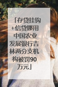 存贷挂钩+信贷挪用 中国农业发展银行吉林两分支机构被罚90万元