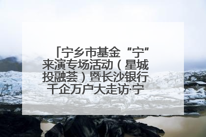 宁乡市基金“宁”来演专场活动（星城投融荟）暨长沙银行千企万户大走访·宁乡专场活动举行