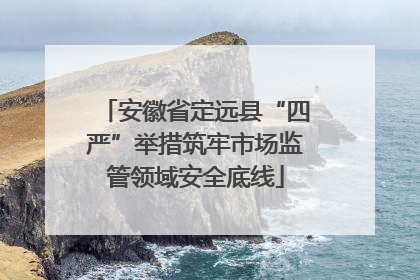 安徽省定远县“四严”举措筑牢市场监管领域安全底线