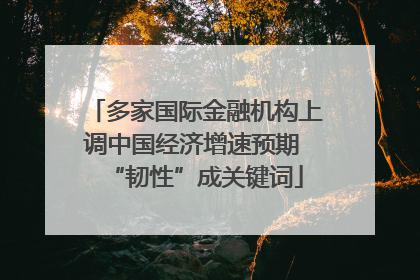 多家国际金融机构上调中国经济增速预期 “韧性”成关键词