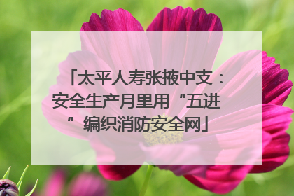 太平人寿张掖中支：安全生产月里用“五进”编织消防安全网
