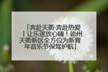 奔赴天衢·奔赴热爱丨让乐迷放心嗨！德州天衢新区全方位为新青年音乐节保驾护航