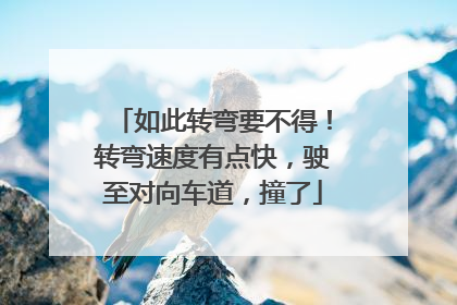 如此转弯要不得！转弯速度有点快，驶至对向车道，撞了