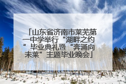 山东省济南市莱芜第一中学举行“湖畔之约”毕业典礼暨“奔涌向未莱”主题毕业晚会