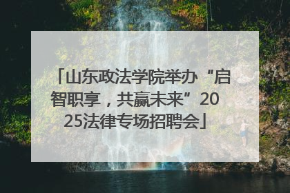 山东政法学院举办“启智职享，共赢未来”2025法律专场招聘会