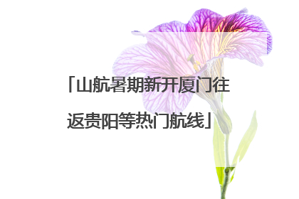 山航暑期新开厦门往返贵阳等热门航线