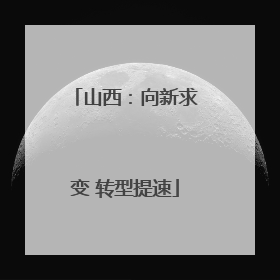 山西：向新求变 转型提速