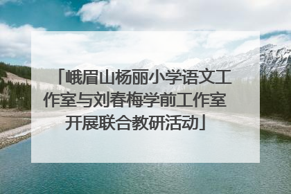 峨眉山杨丽小学语文工作室与刘春梅学前工作室开展联合教研活动