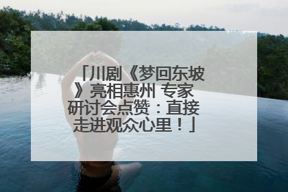 川剧《梦回东坡》亮相惠州 专家研讨会点赞：直接走进观众心里！