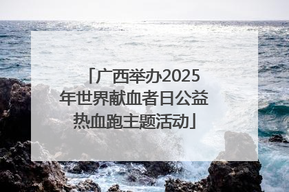 广西举办2025年世界献血者日公益热血跑主题活动