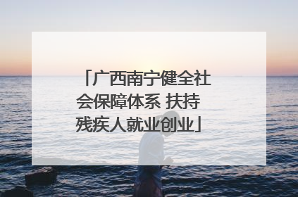 广西南宁健全社会保障体系 扶持残疾人就业创业