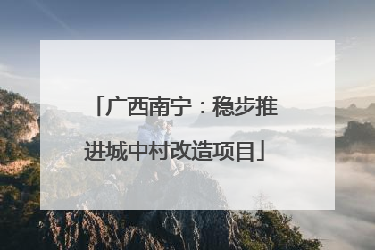 广西南宁：稳步推进城中村改造项目