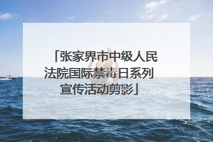 张家界市中级人民法院国际禁毒日系列宣传活动剪影