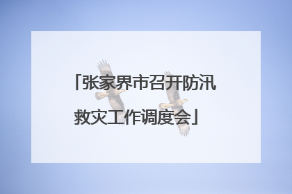 张家界市召开防汛救灾工作调度会