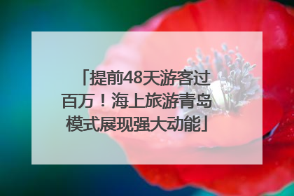 提前48天游客过百万！海上旅游青岛模式展现强大动能