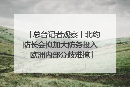 总台记者观察丨北约防长会拟加大防务投入 欧洲内部分歧难掩
