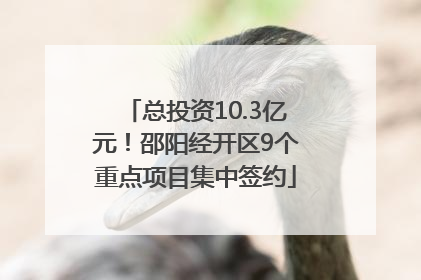 总投资10.3亿元！邵阳经开区9个重点项目集中签约