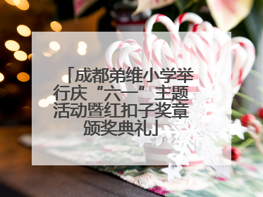 成都弟维小学举行庆“六一”主题活动暨红扣子奖章颁奖典礼