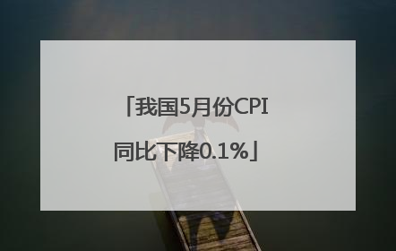 我国5月份CPI同比下降0.1%
