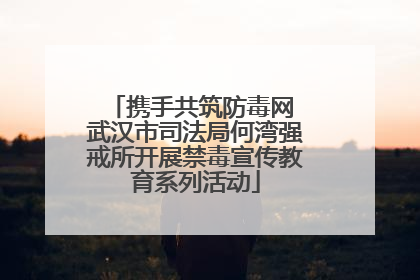 携手共筑防毒网 武汉市司法局何湾强戒所开展禁毒宣传教育系列活动