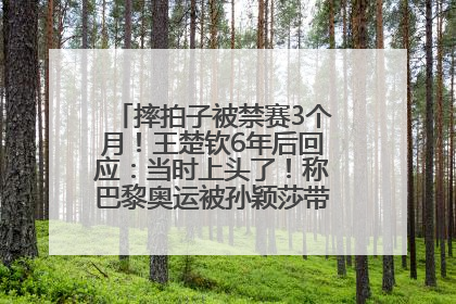 摔拍子被禁赛3个月！王楚钦6年后回应：当时上头了！称巴黎奥运被孙颖莎带着打，搭档8年“一个眼神就能懂”
