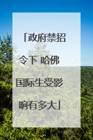政府禁招令下 哈佛国际生受影响有多大