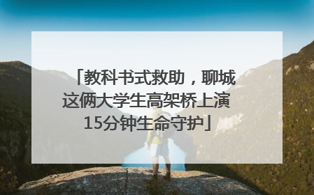 教科书式救助，聊城这俩大学生高架桥上演15分钟生命守护