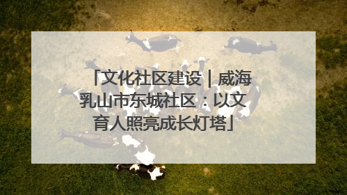 文化社区建设｜威海乳山市东城社区：以文育人照亮成长灯塔