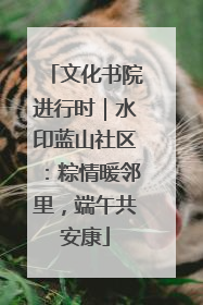 文化书院进行时｜水印蓝山社区：粽情暖邻里，端午共安康